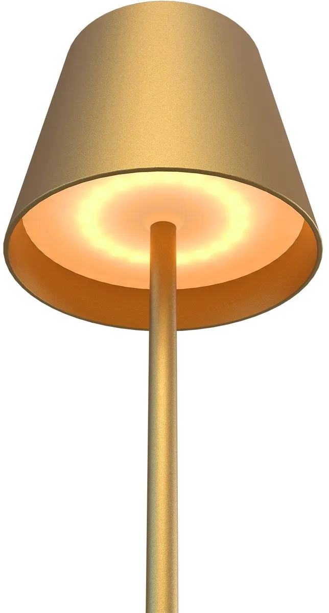 LEDVION Nyra Oplaadbare Tafellamp - 3W - Goud - IP54 - afbeelding 6 van 6