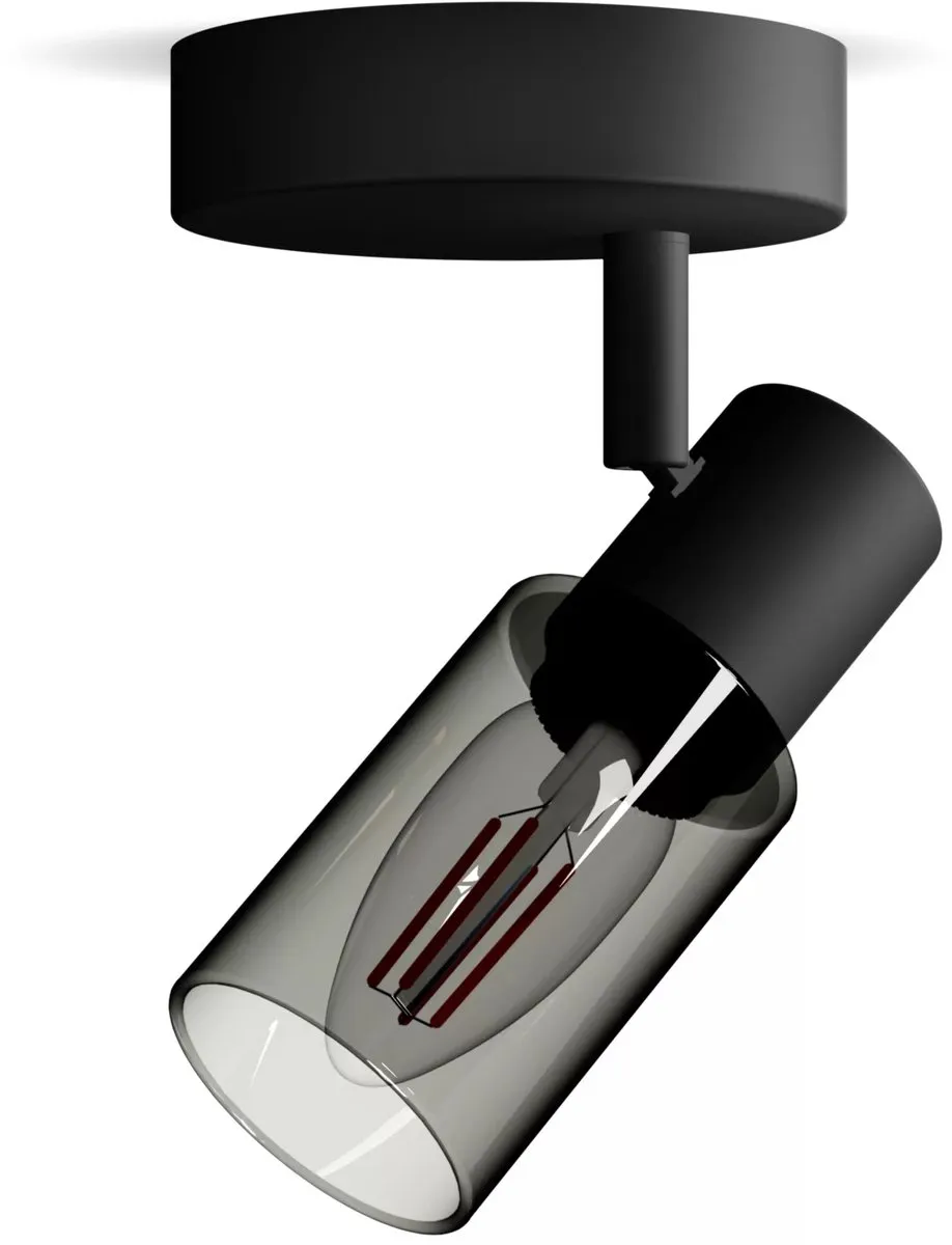 Philips Palms Spot Wandspot E14 - 4x25W - Zwart