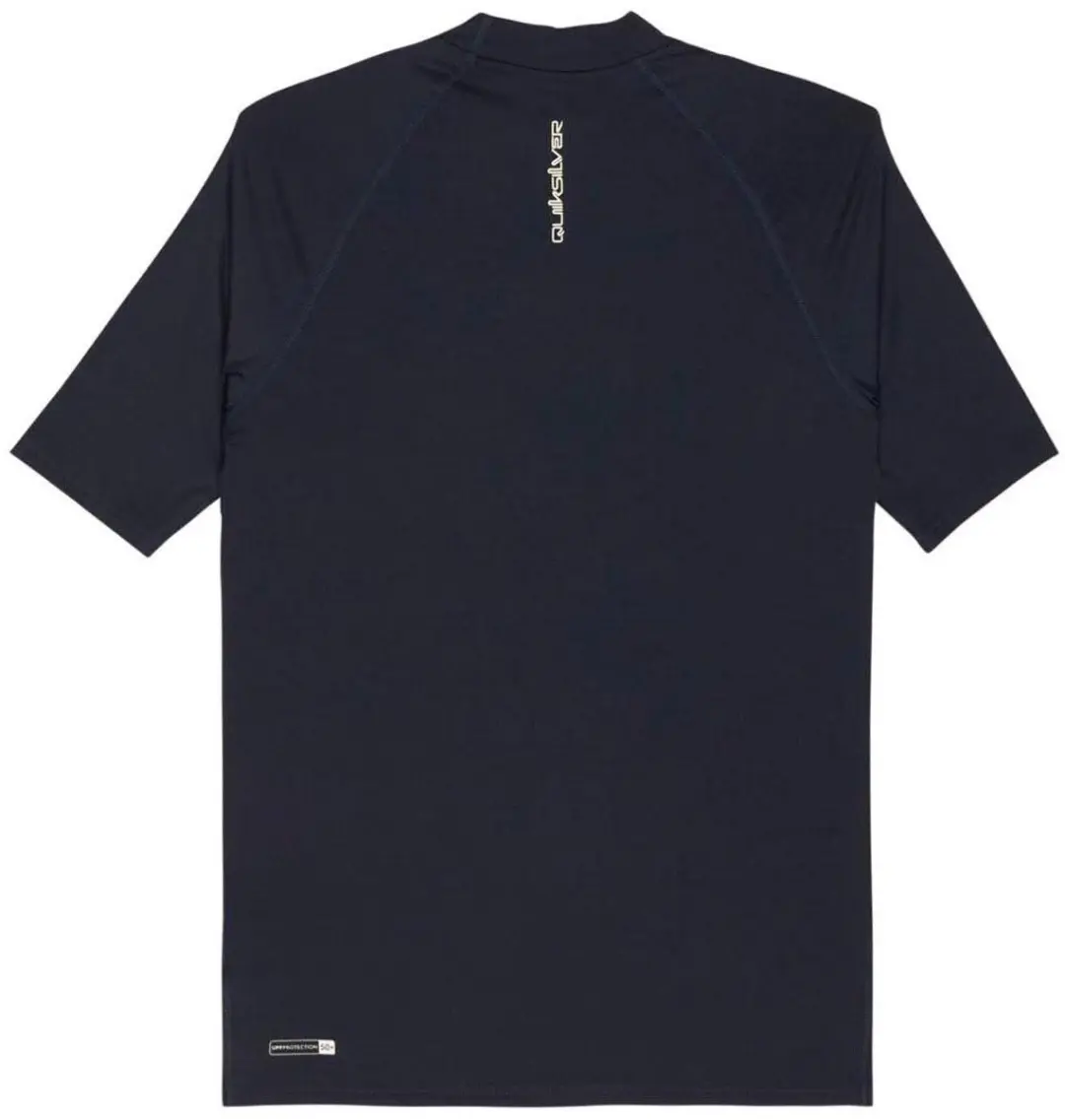 Quiksilver Heren S/S Rashguard Surfshirt - Maat M - Donkerblauw