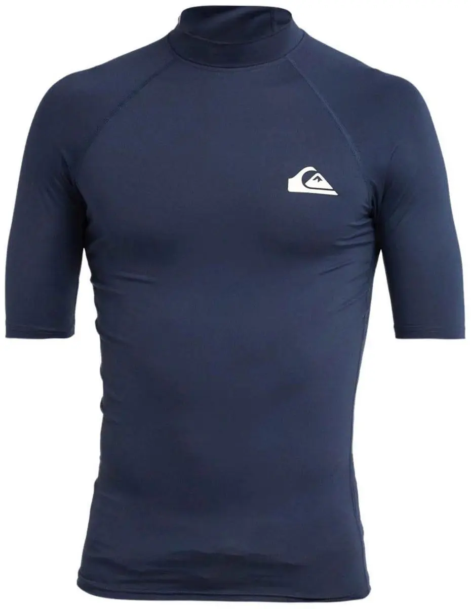 Quiksilver Heren S/S Rashguard Surfshirt - Maat M - Donkerblauw