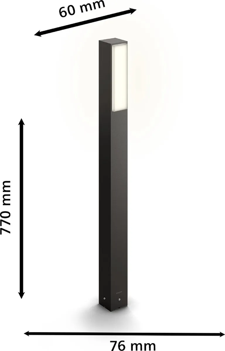 Philips LED Stratosphere Tuinpaal 3,8W - Anthraciet