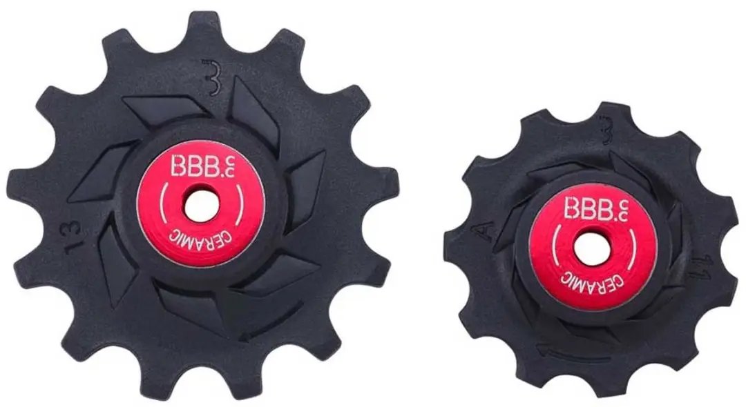 Bbb Rollerboys Ceramic Shimano Grx Derailleurwieltjes Set Voor Fietsen Zilver 11