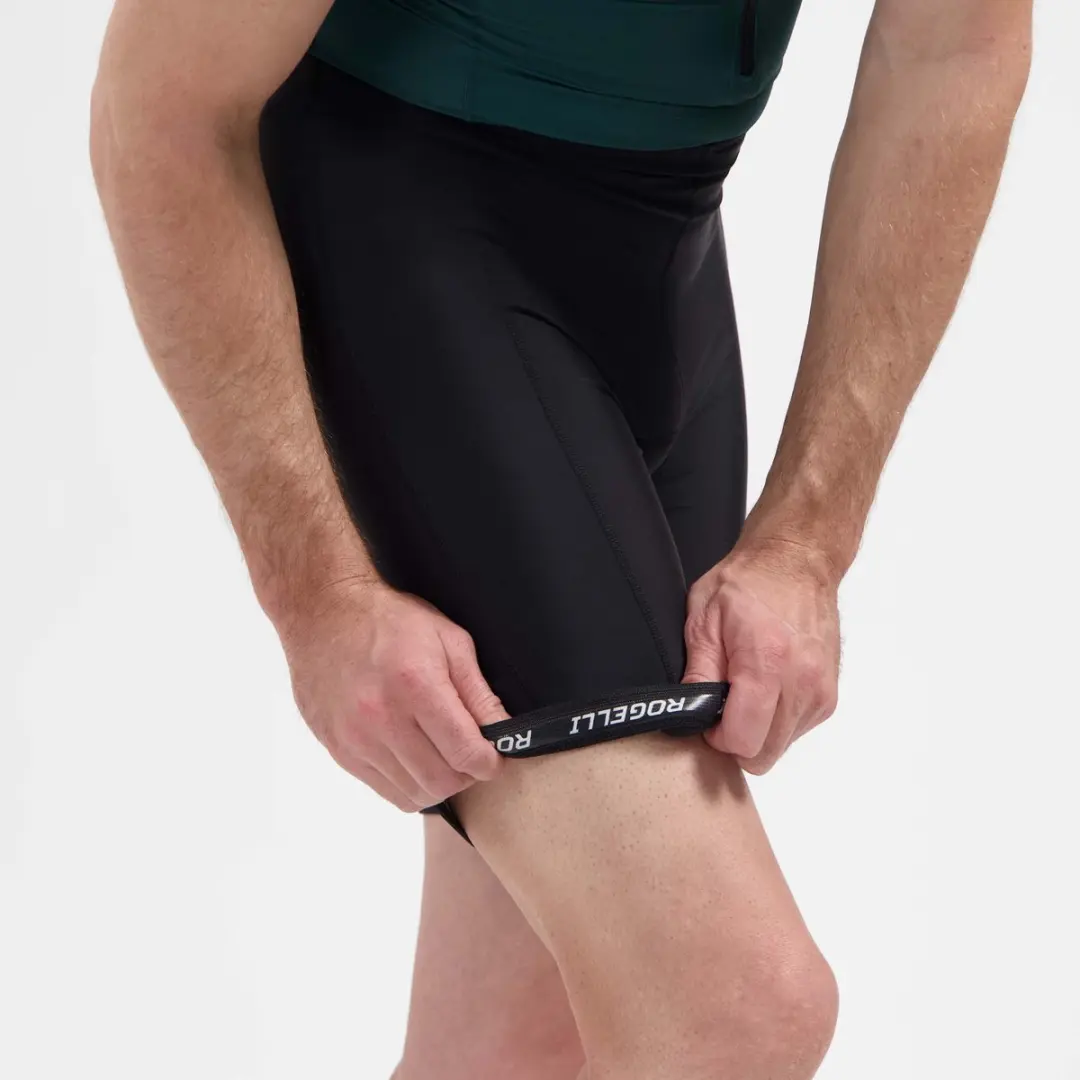 Rogelli Florida Dames & Heren Trisuit - Korte mouw - Zwart/Donkerblauwgroen