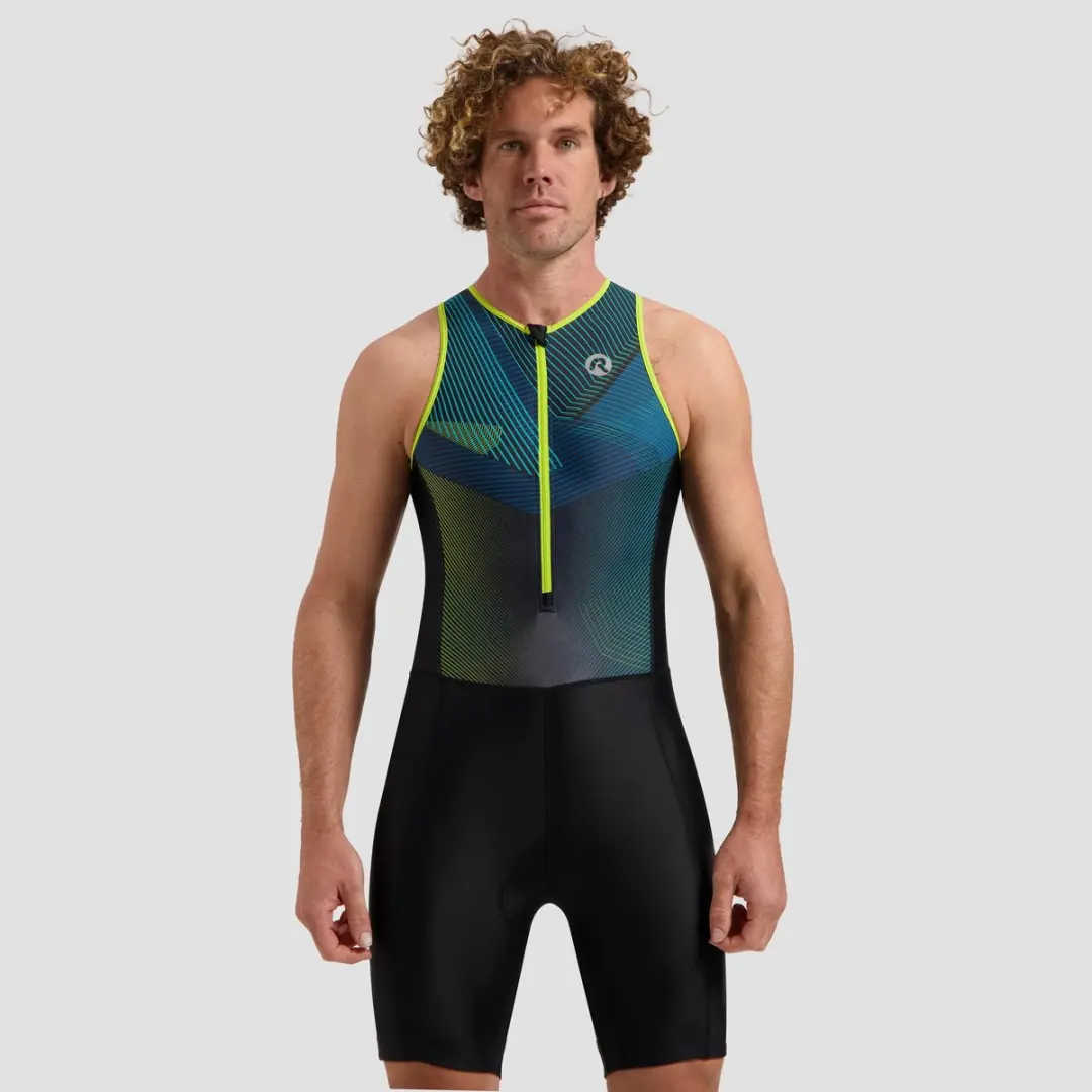 Rogelli Florida Dames/Heren Trisuit - M - Blauw/Fluor