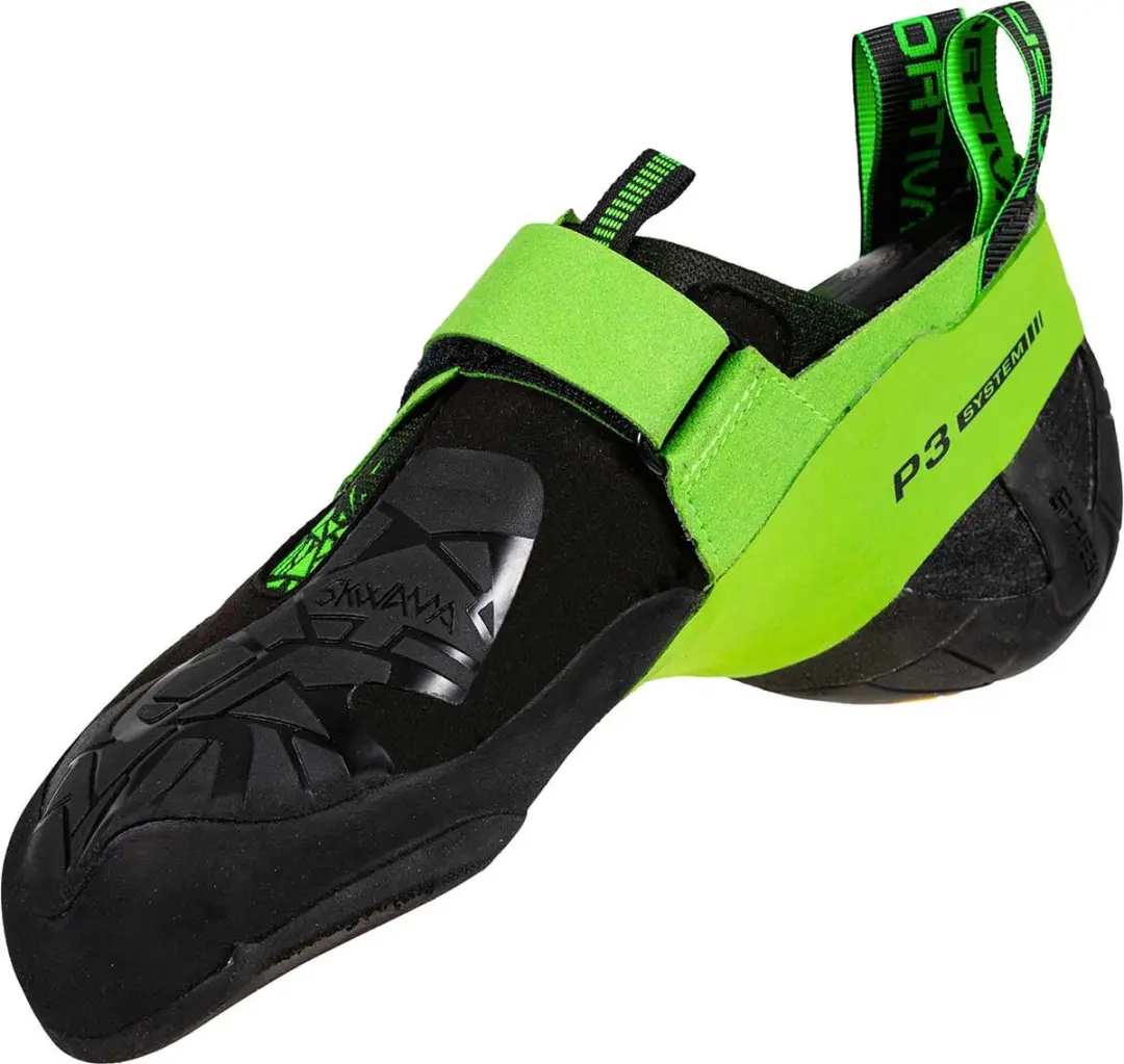 La Sportiva Skwama Vegan Klimschoenen 38 - Zwart/Flash Green