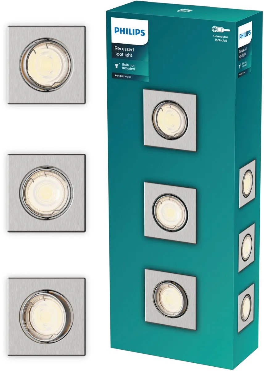 Philips Peridot Inbouwspot GU10 3-pack