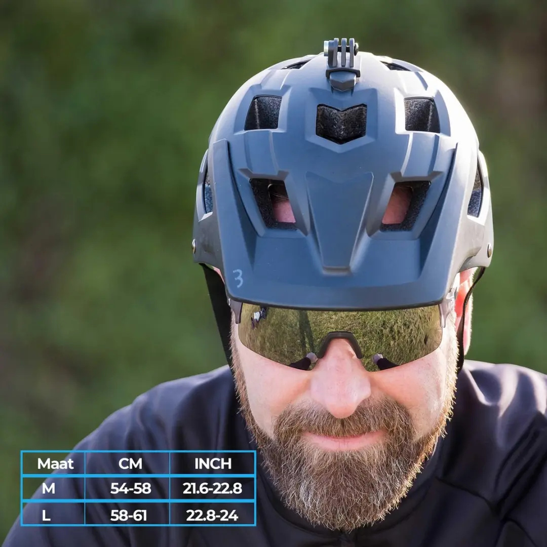 BBB Cycling MTB Helm Nanga BHE-54 - Wasbare Padding - Mat Zwart - M