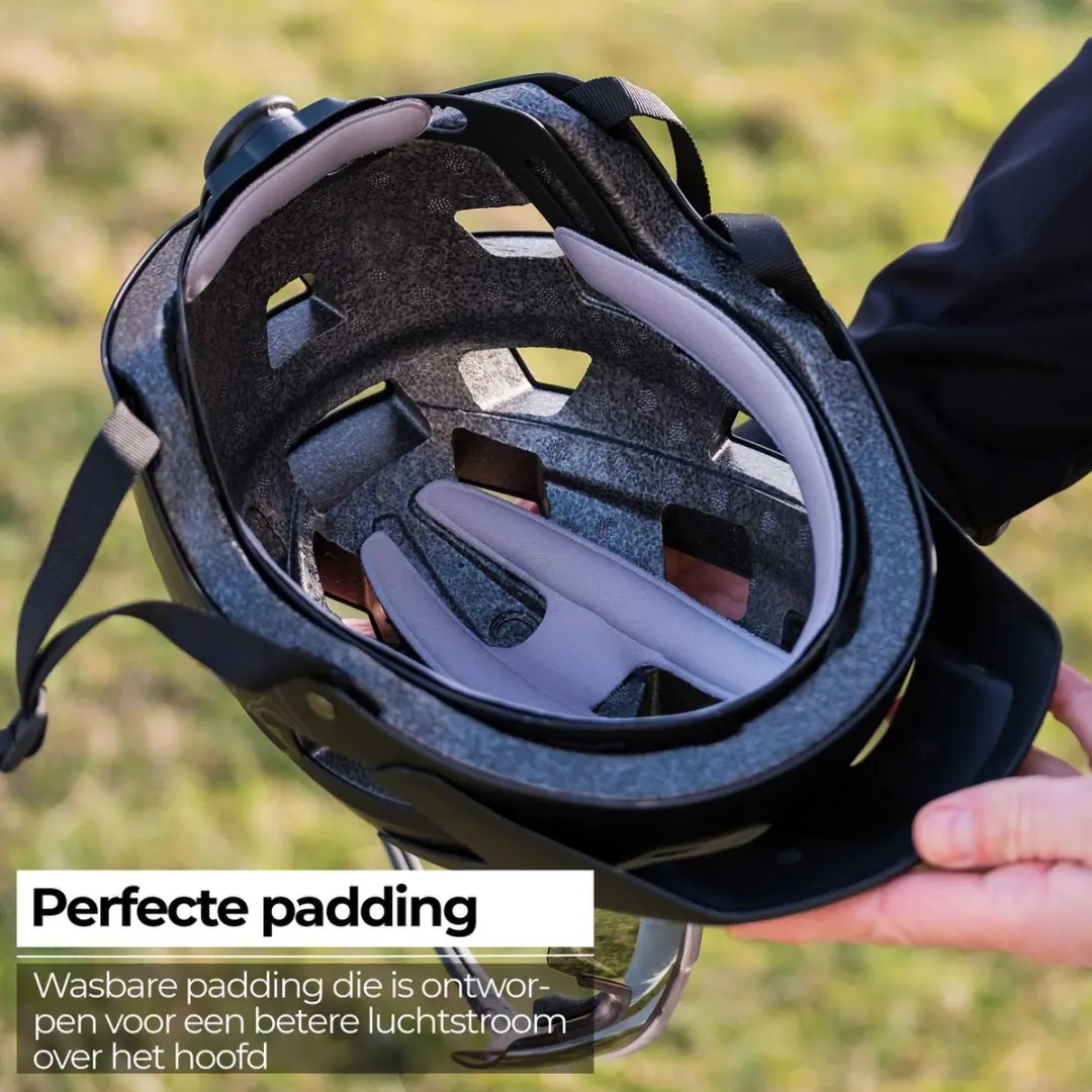 BBB Cycling MTB Helm Nanga BHE-54 - Wasbare Padding - Mat Zwart - M