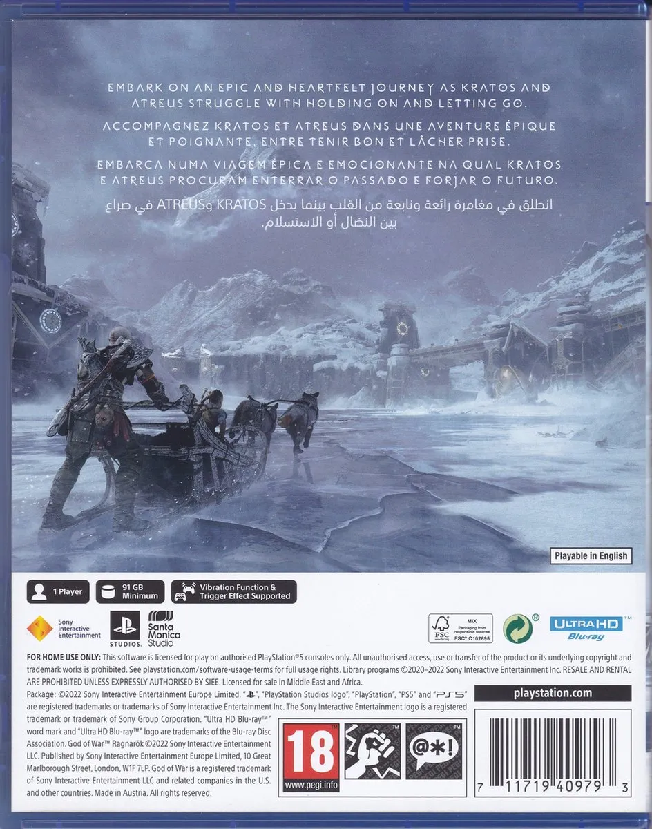Sony PlayStation God of War Ragnarök PS5