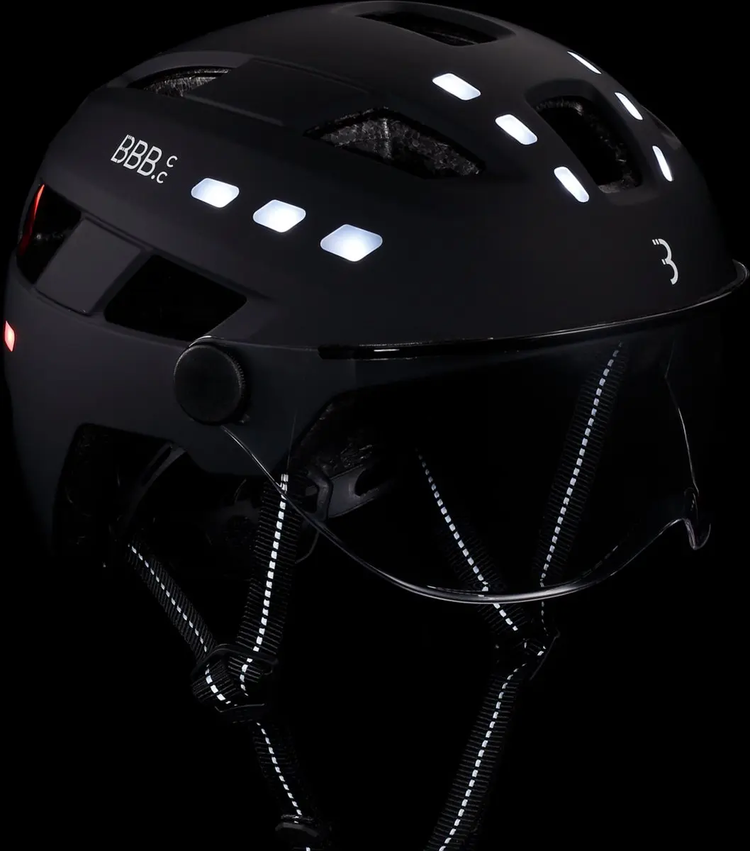 BBB Cycling BHE-163 Fietshelm met Vizier - 14 Ventilatieopeningen - Mat Zwart