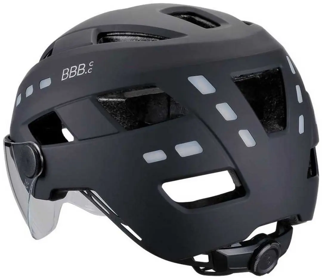 BBB Cycling BHE-163 Fietshelm met Vizier - 14 Ventilatieopeningen - Mat Zwart