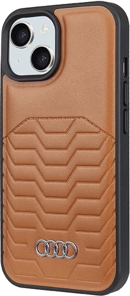 Audi Leren Case MagSafe iPhone 15/14 Plus - Bruin - afbeelding 6 van 6