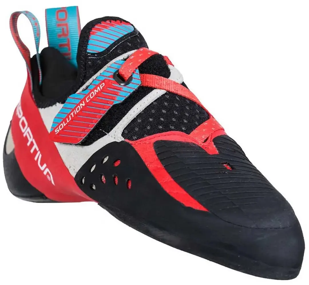 La Sportiva Solution Comp Klimschoenen - EU 37 - Zwart/Hibiscus