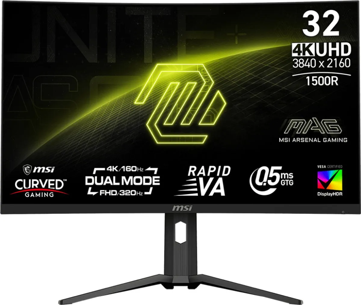 MSI MAG 321CUPDF Curved Gaming Monitor 4K/160Hz