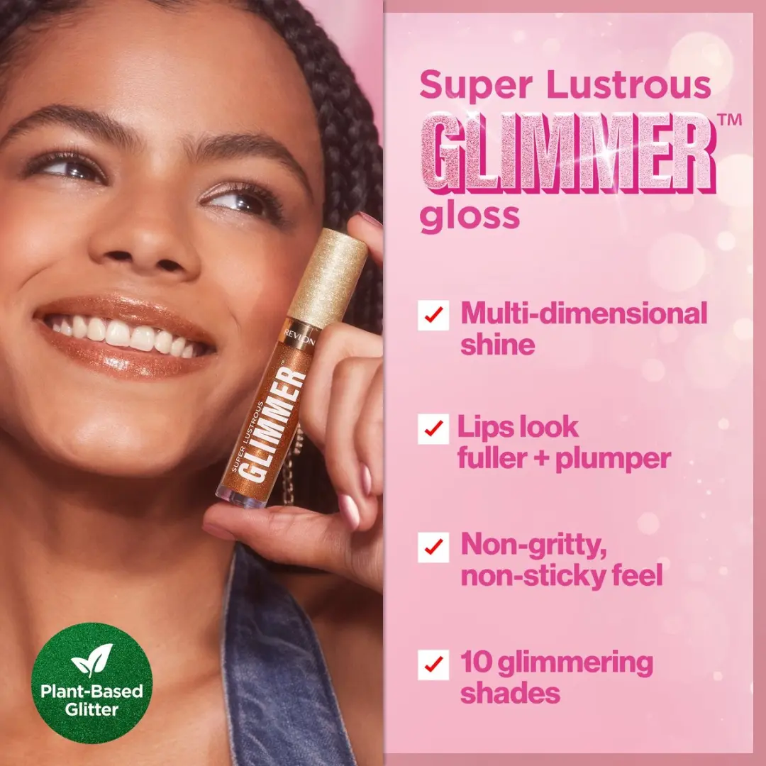 Revlon Super Lustrous Glimmer Lipgloss 008 Roze - 3.8 ml