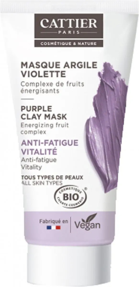 Cattier Organic Violet Clay Mask Alle Huidtypen 30 ml