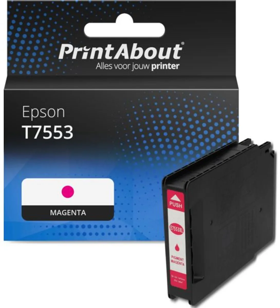 PrintAbout T7553 Inktcartridge Magenta - 70ml - Epson