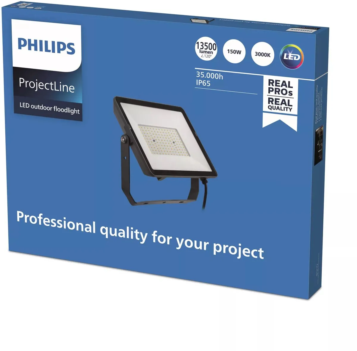 Philips ProjectLine Schijnwerper 150W Warmwit - Zwart