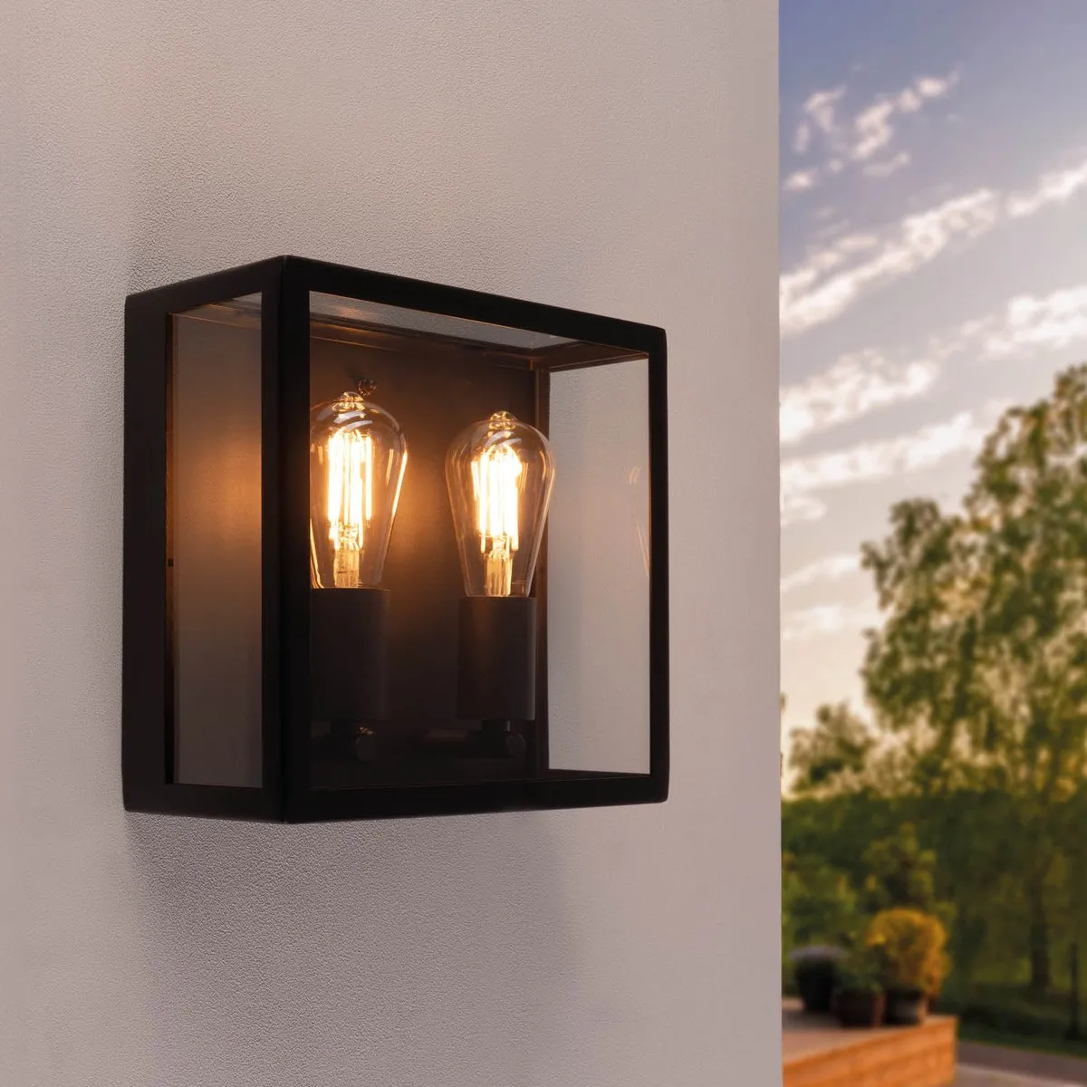 Ledvion LED Wandlamp E27 IP44 - Zwart