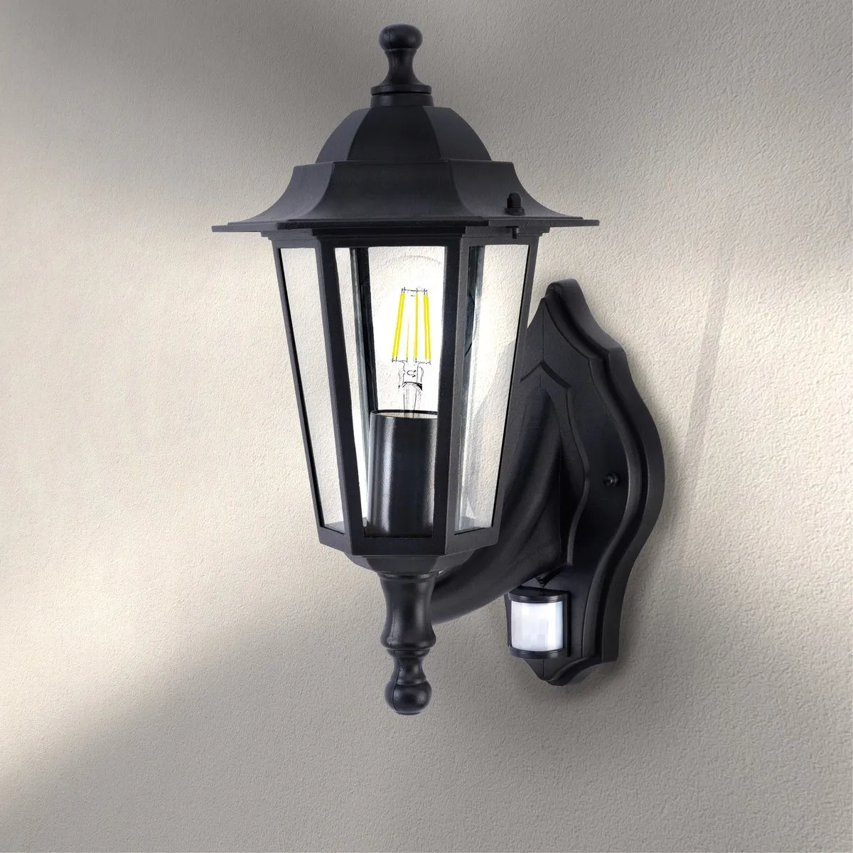 Ledvion LED Wandlamp E27 IP44 - Zwart