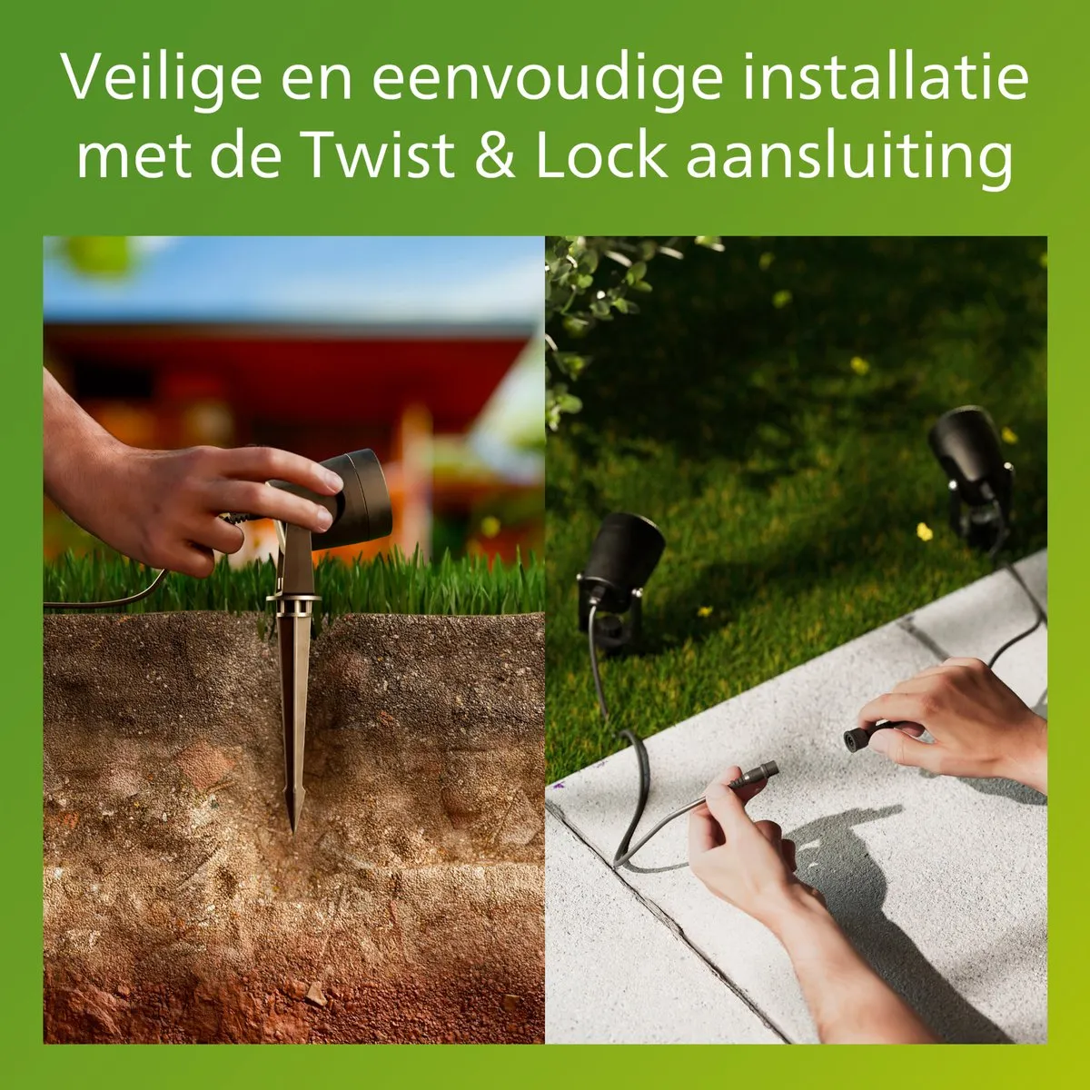 Philips Reuel GardenLink Sokkellamp 24V - 3 Stuks - Zwart