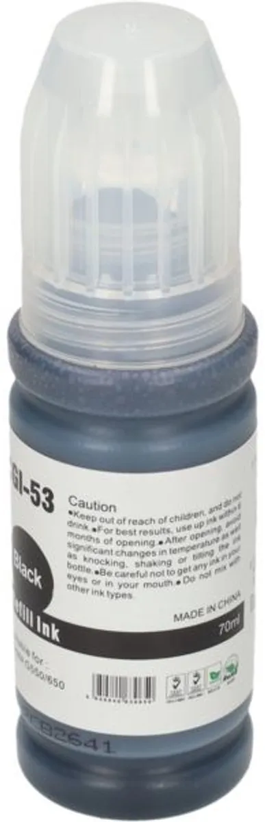 PrintAbout GI-53BK Inktcartridge - Zwart - 70ml