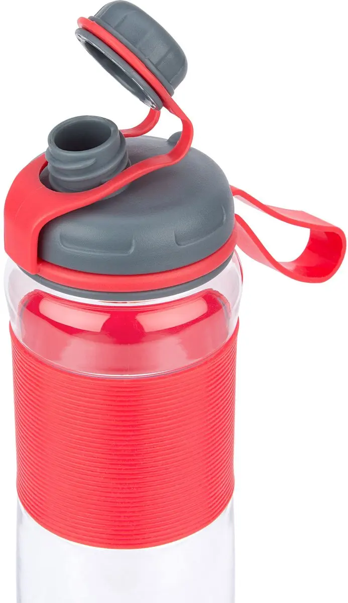 Avento Twisted Drinkfles 0,6L - Roze/Grijs/Transparant