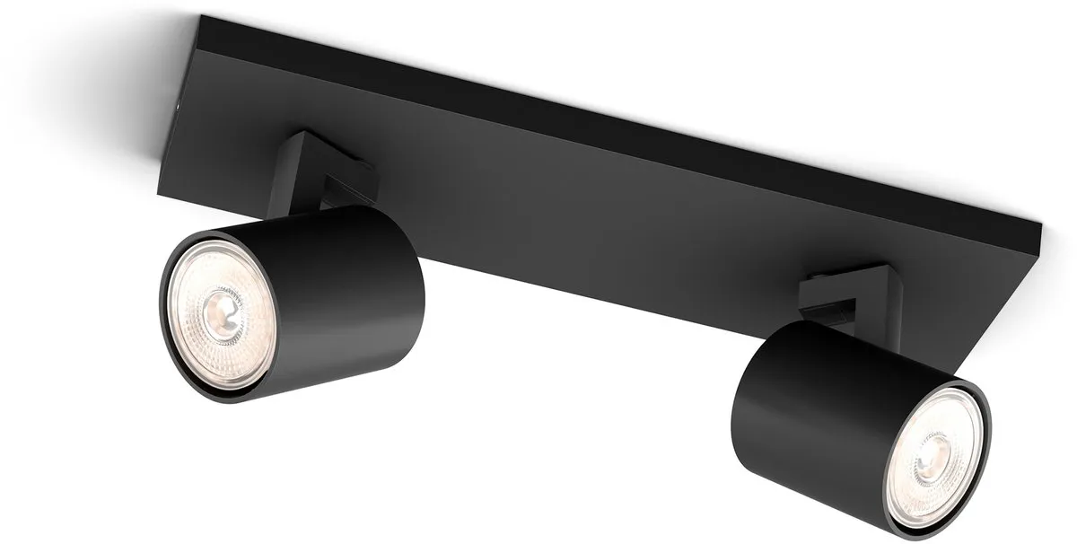 Philips Runner 2-lichts Opbouwspot - Zwart