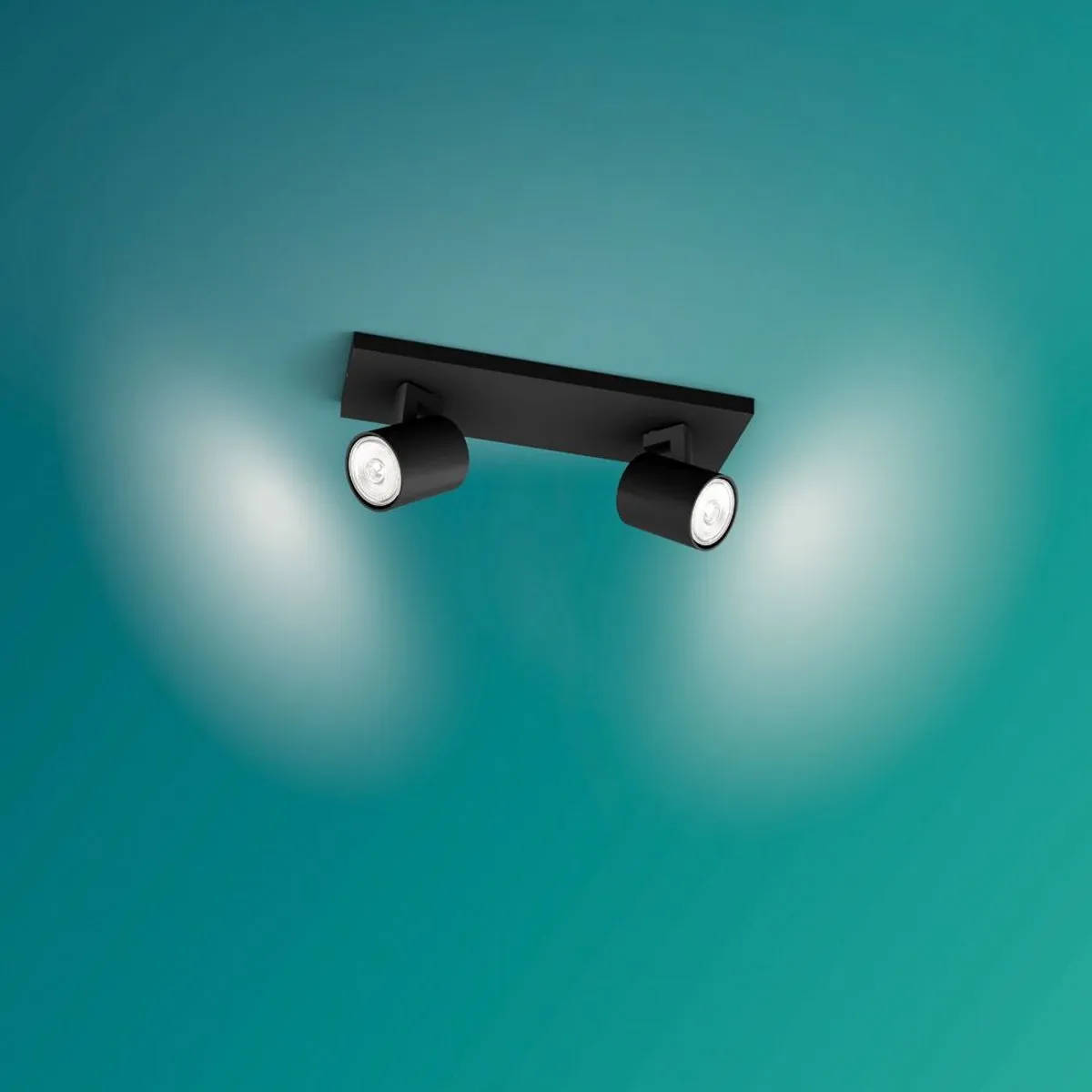 Philips Runner 2-lichts Opbouwspot - Zwart