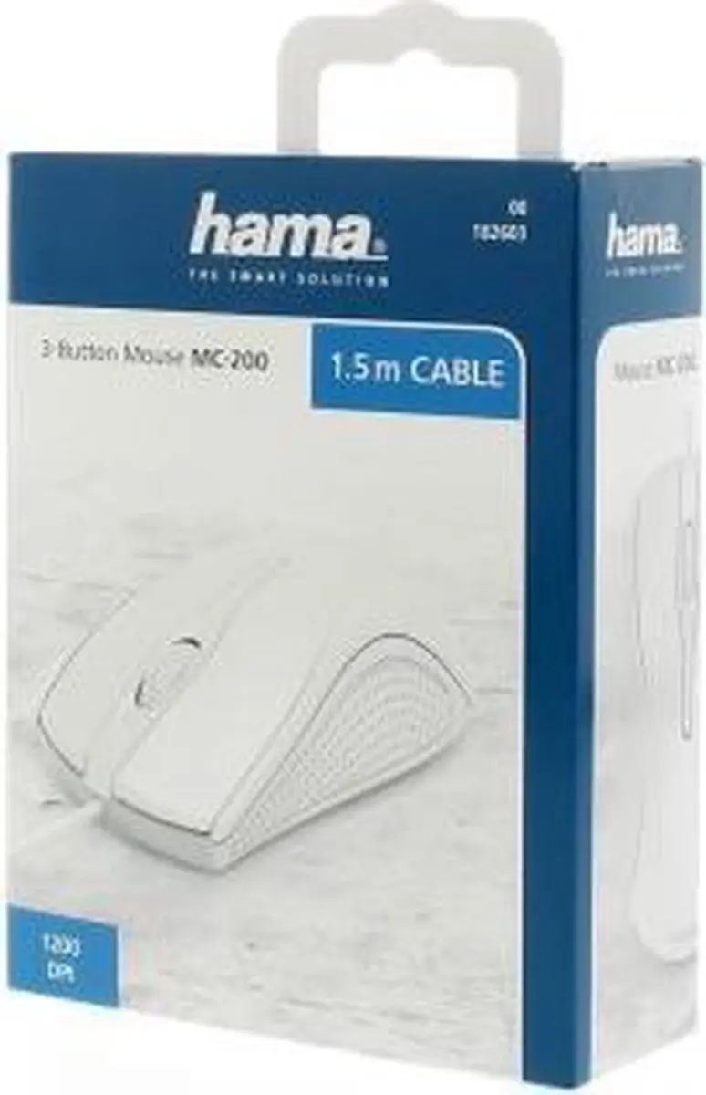 Hama MC-200 Optische Muis - 3 Knoppen - Wit - afbeelding 6 van 6