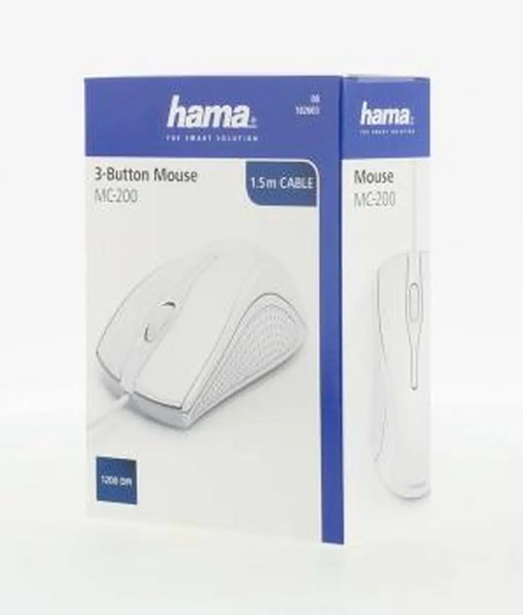Hama MC-200 Optische Muis - 3 Knoppen - Wit - afbeelding 5 van 6