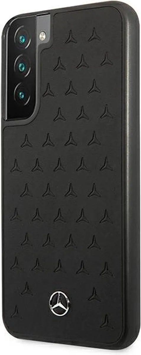 Mercedes-Benz Stars Leather Back Case - Samsung Galaxy S22 Plus - Zwart - afbeelding 6 van 6