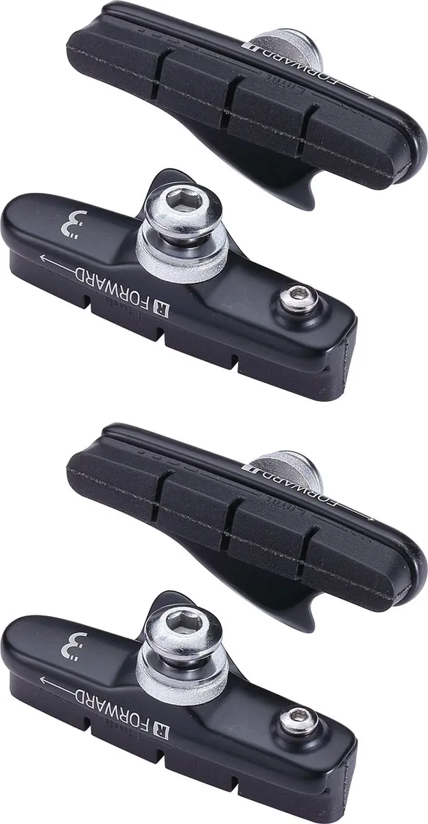 BBB Cycling Remblokken RoadStop BBS-02 - 4 Stuks - Zwart