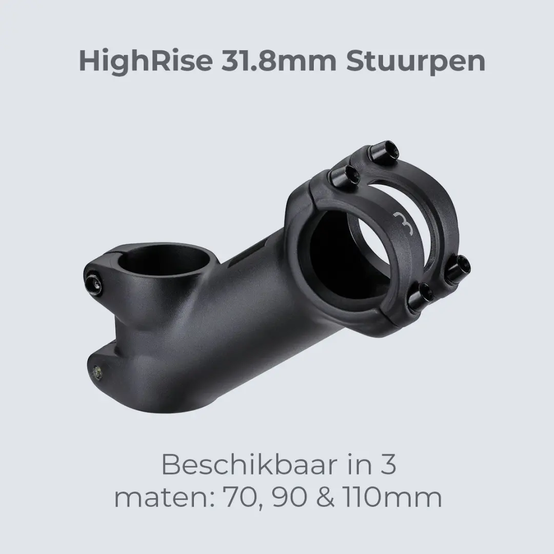 BBB Cycling BHS-25 Stuurpen 31.8mm - +35° Hoek - 90mm - Zwart
