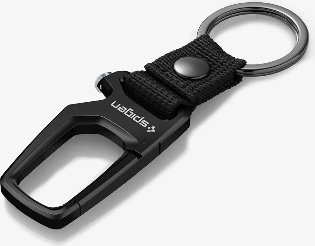 Spigen Karabijnhaak met Sleutelring - 2 Stuks - Zwart
