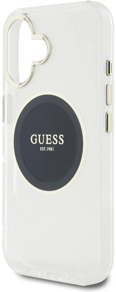 Guess Classic Logo iPhone 16 Hoesje - MagSafe - Zwart - afbeelding 5 van 6
