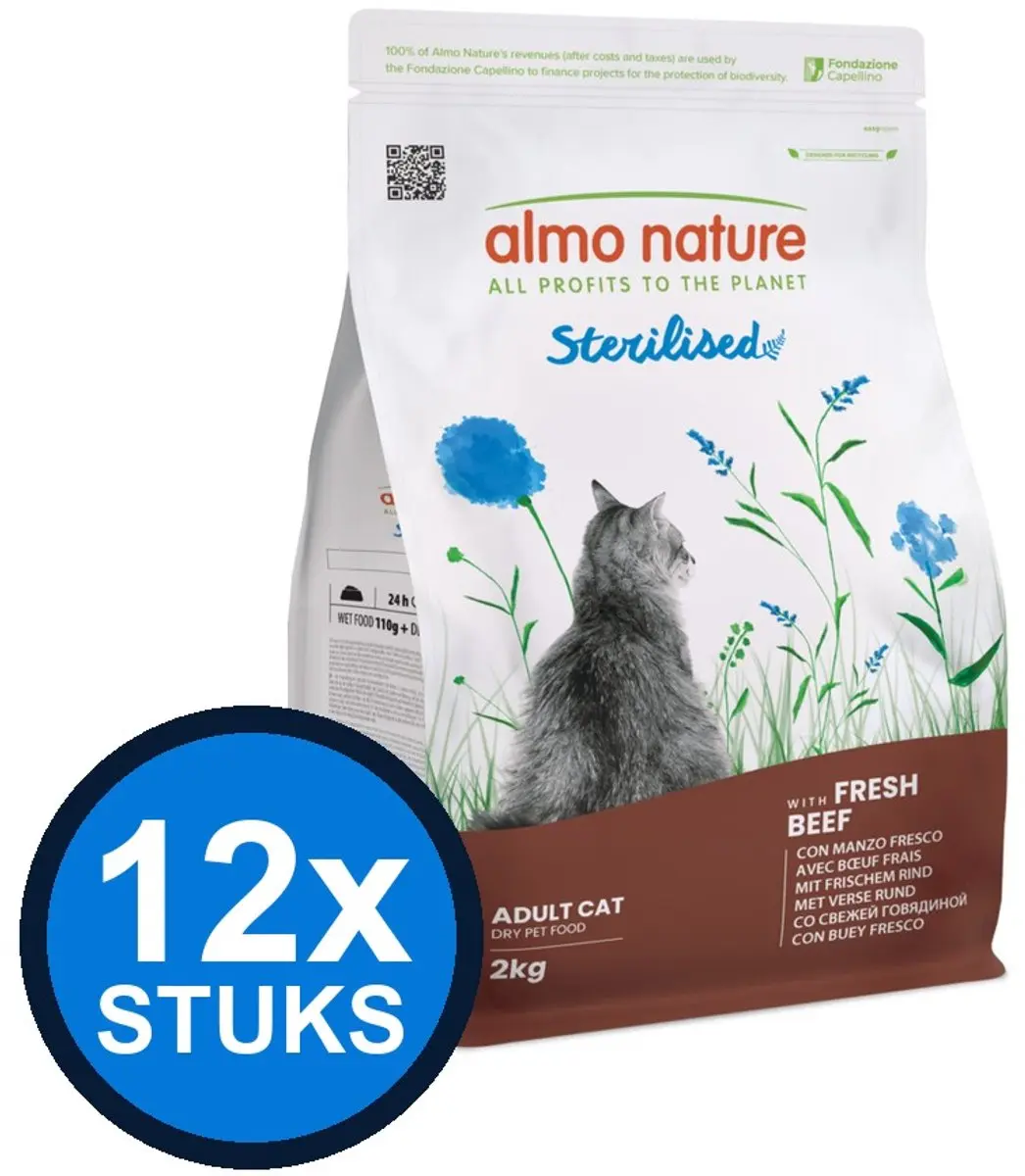 12x Almo Nature Functional cat sterilised rund 400gr