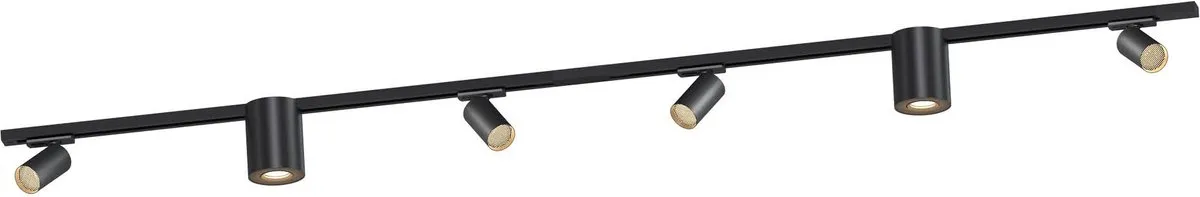 Ledvion 2m LED Railverlichting Set Zwart
