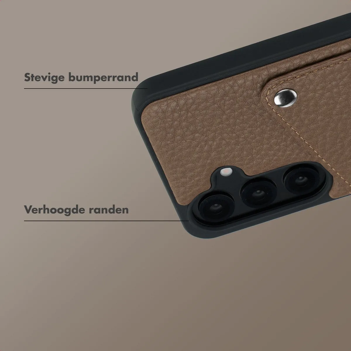 Selencia Hoesje Samsung Galaxy S24/S25 - Pashouder Mocha Brown - afbeelding 6 van 6