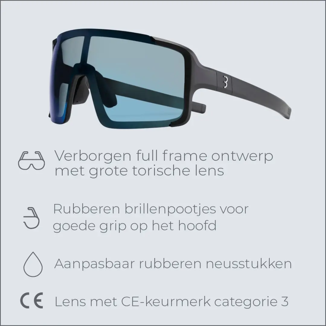 BBB Cycling Chester BSG-69 Fietsbril - Mat Zwart Blauw
