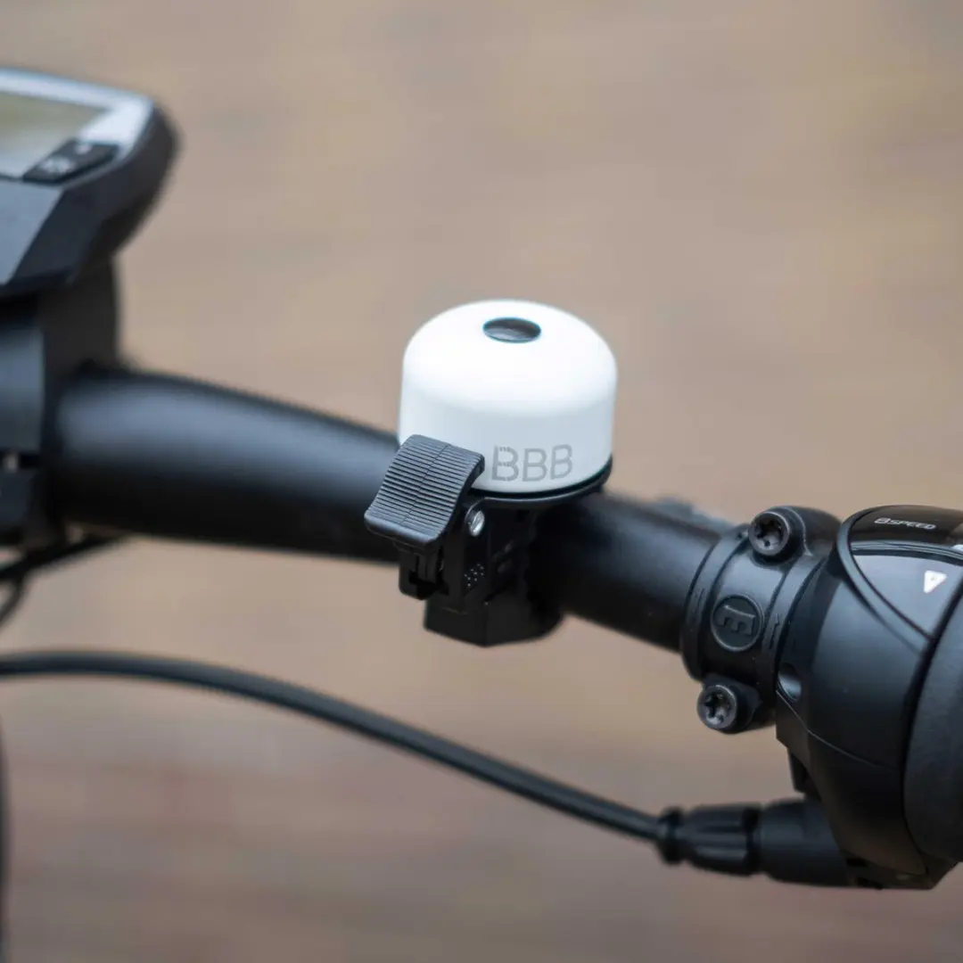 BBB Loud & Clear Fietsbel - Aluminium - Wit - 22.2/25.4/31.8mm