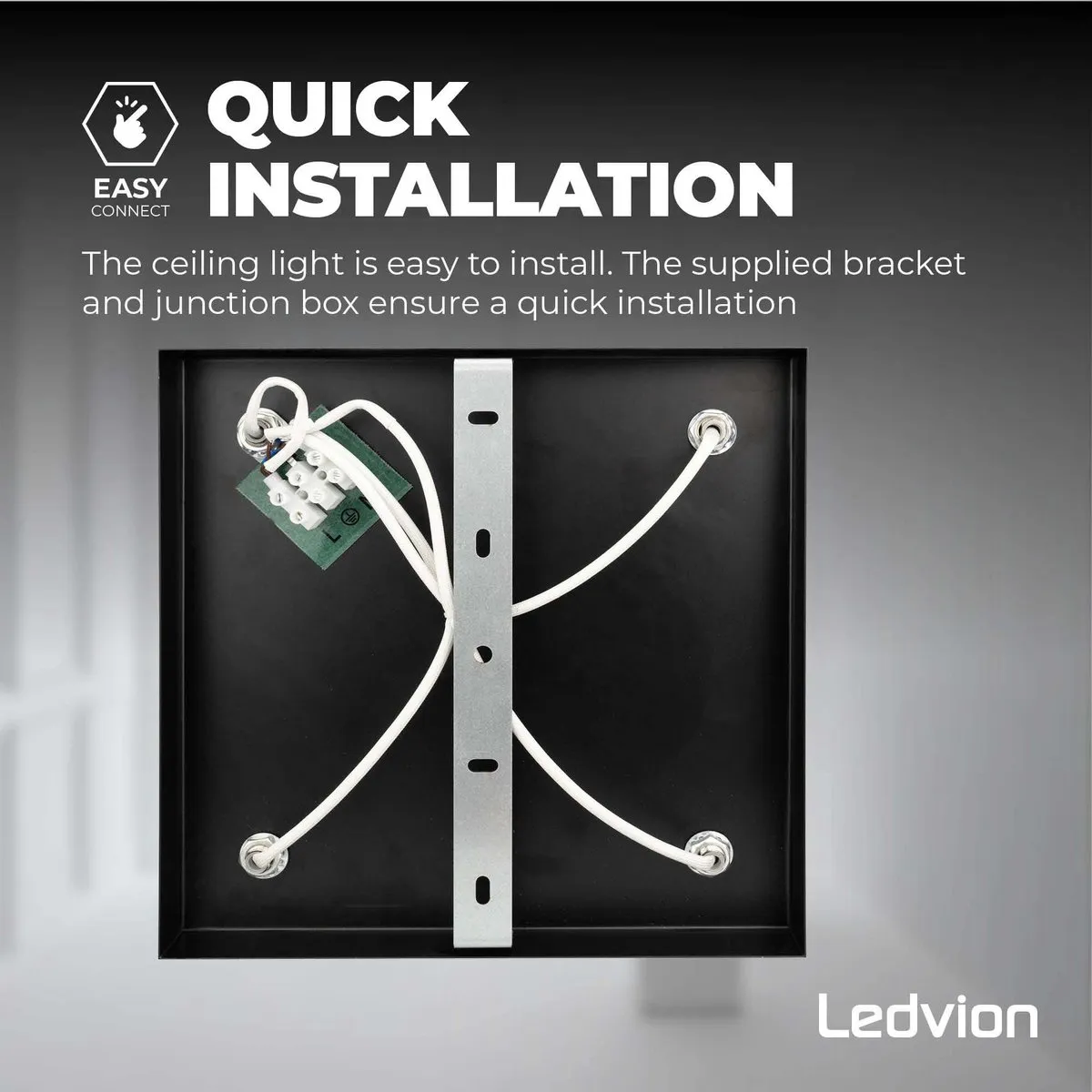 Ledvion LED Plafondspot 4x5W RGBW GU10 - Zwart