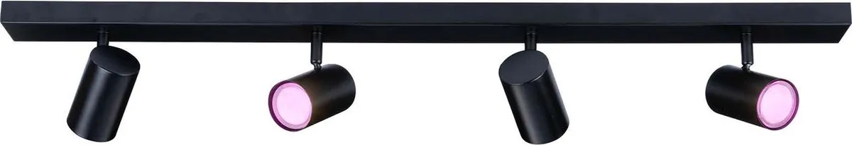 Ledvion LED Plafondspot 4x5W RGBW GU10 - Zwart