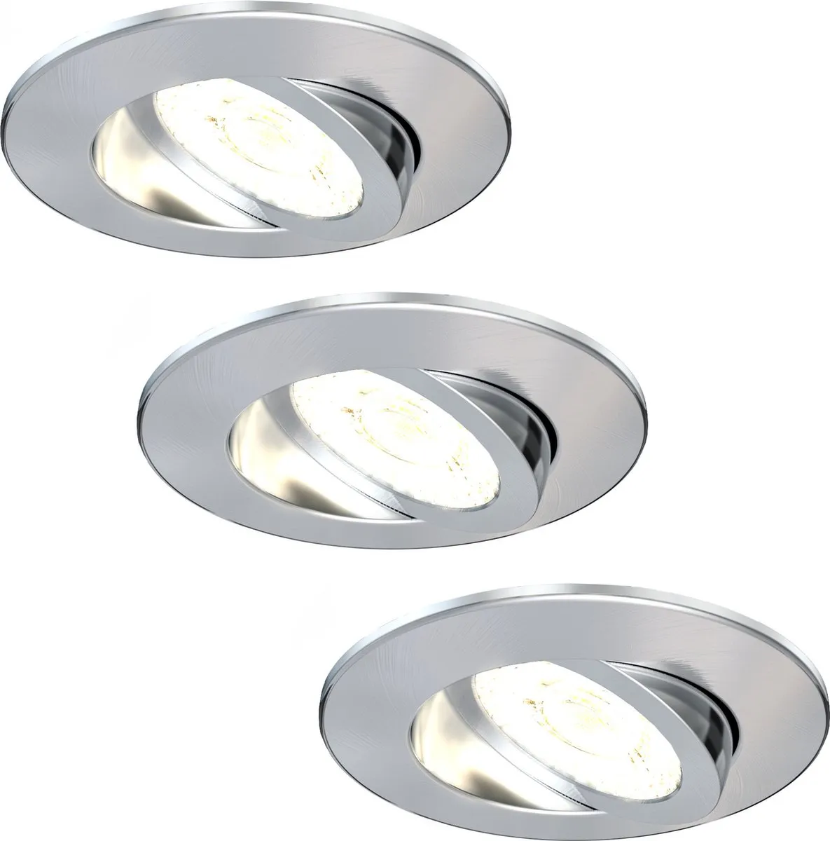 LEDVION 3X Inbouwspot RVS 5W Dimbaar IP65