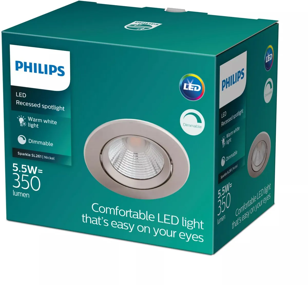 Philips Sparkle Inbouwspot 1-lichts - Ø8.5cm Nikkel