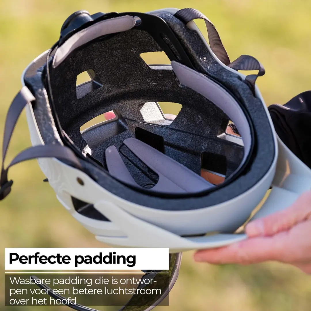 BBB Cycling MTB Helm Nanga BHE-54 - Mat Grijs/Wit - L