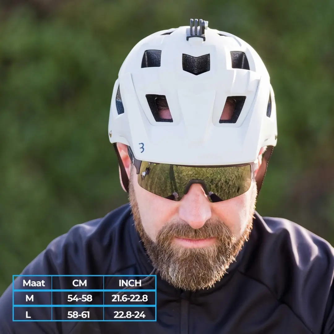BBB Cycling MTB Helm Nanga BHE-54 - Mat Grijs/Wit - L