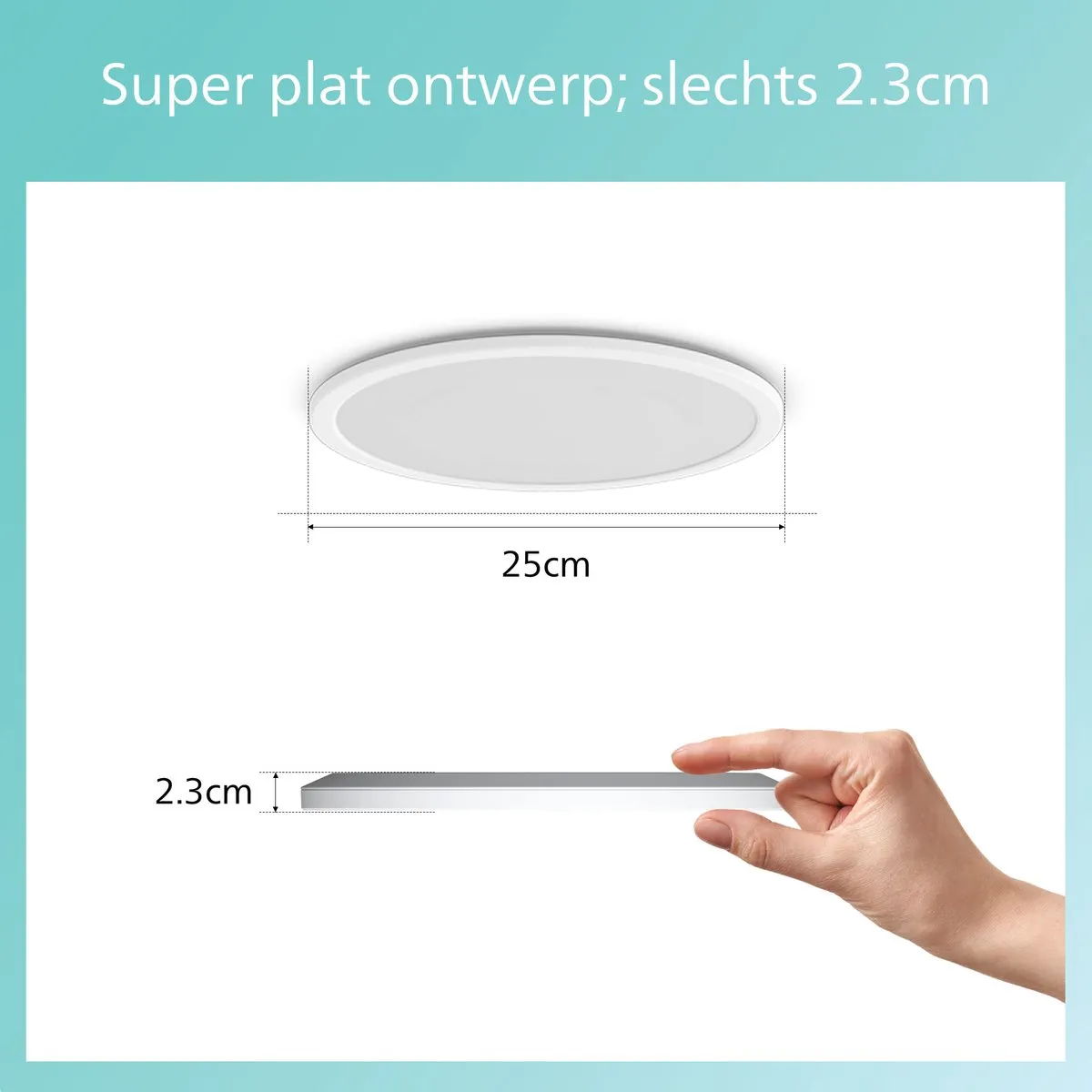 Philips SuperSlim Badkamer Plafondlamp 15W - Ø25cm