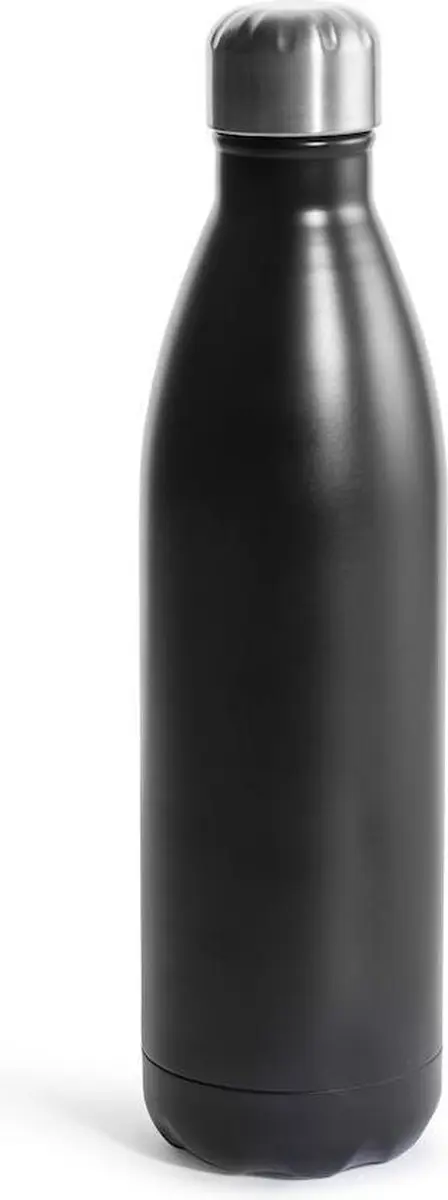 Sagaform Stalen Fles Groot, Zwart