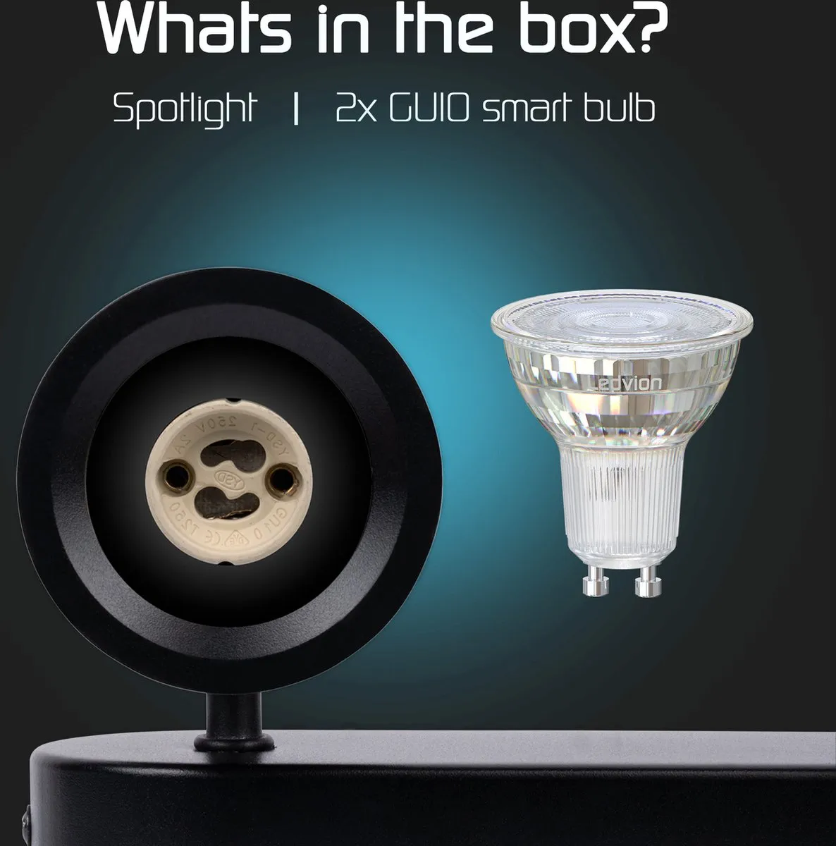 LEDVION SMART LED Plafondspot 2-lichts RGB+CCT 4.9W - Zwart